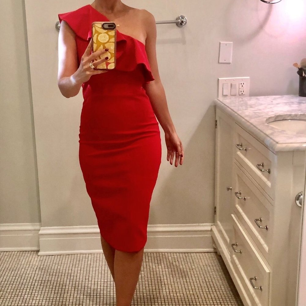 One Shoulder Midi Dress Zara